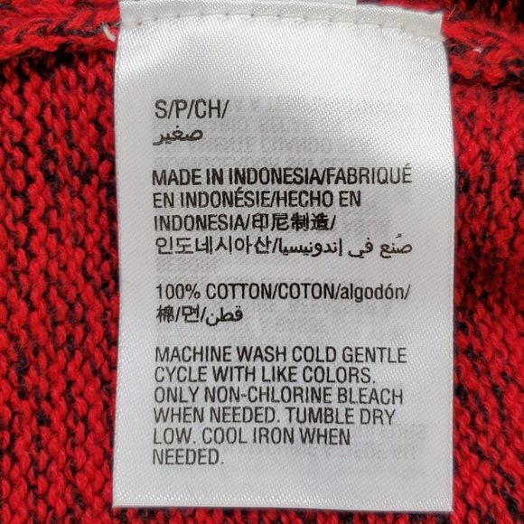Karen Scott Marled Red Black Henley Sweater With Hardware NEW NWT Size S - Picture 12 of 13